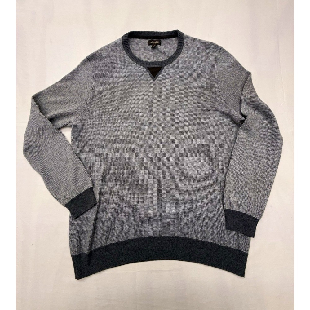 Tasso Elba Men's Crewneck Pullover Sweater Solid Knit Gray Charcoal Size XL